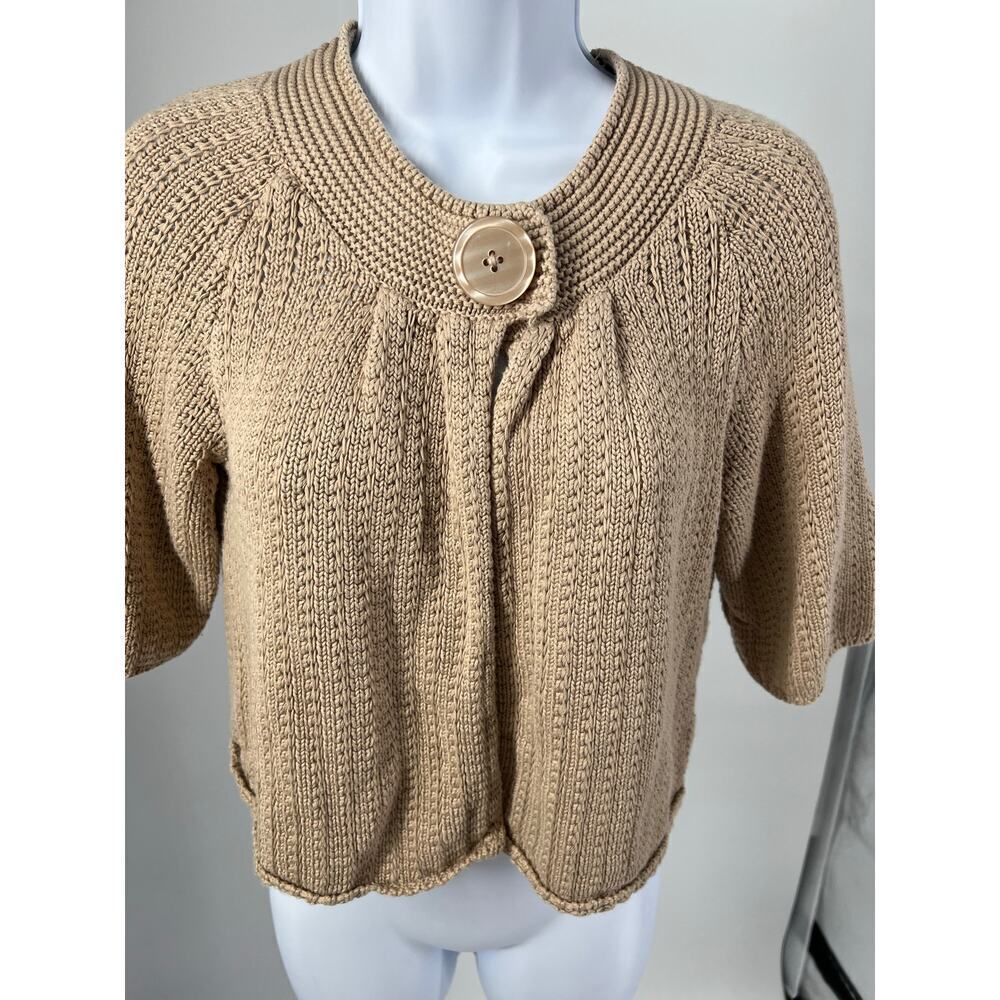 Dress Barn Chunky-Knit Shrug Cardigan Brown size Large Secretary Teacher office - Picture 2 of 10